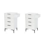Keller International Nouveau Tambour Station Stand - 2pks White / None DSP-KEL-SYSTL-K8003-WHITE0
