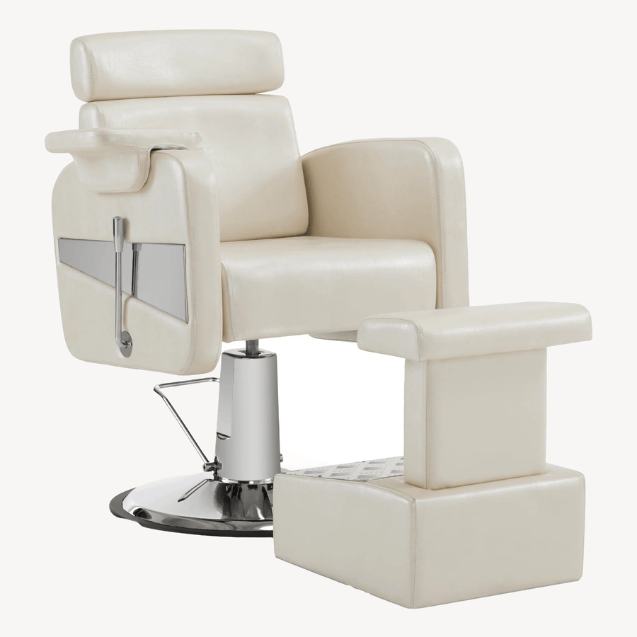 Brooks Salon Furnishing The IVORY Luxe Spa Chair Champagne White DSP-BBP-BBCHR-6154-9511CH