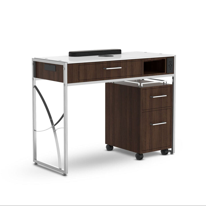 Lexor PRIVÉ Ventilated Manicure Table Dark Walnut DSP-LXR-NTBL-401068-DWT