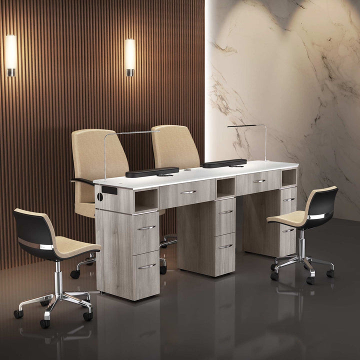 Lexor MODEN VM313-DB Vented Double Manicure Table