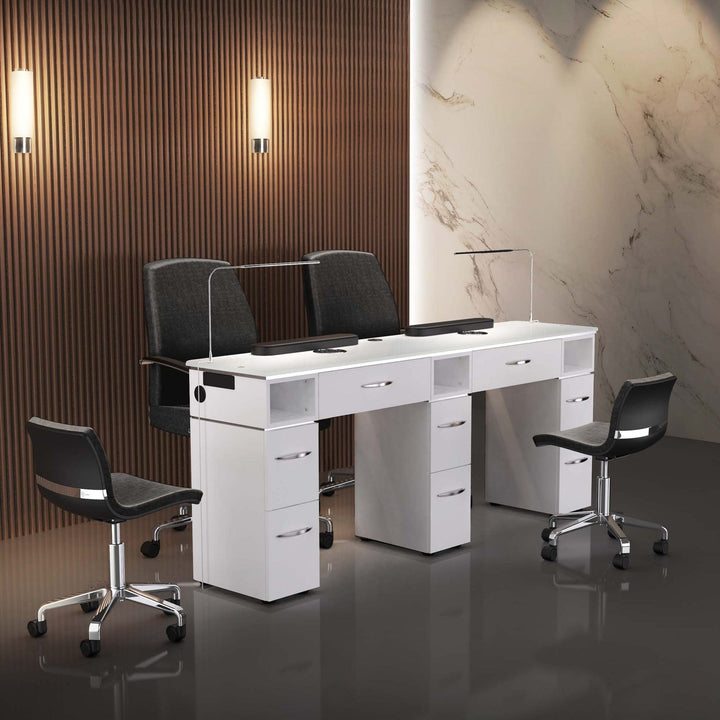 Lexor MODEN VM313-DB Vented Double Manicure Table