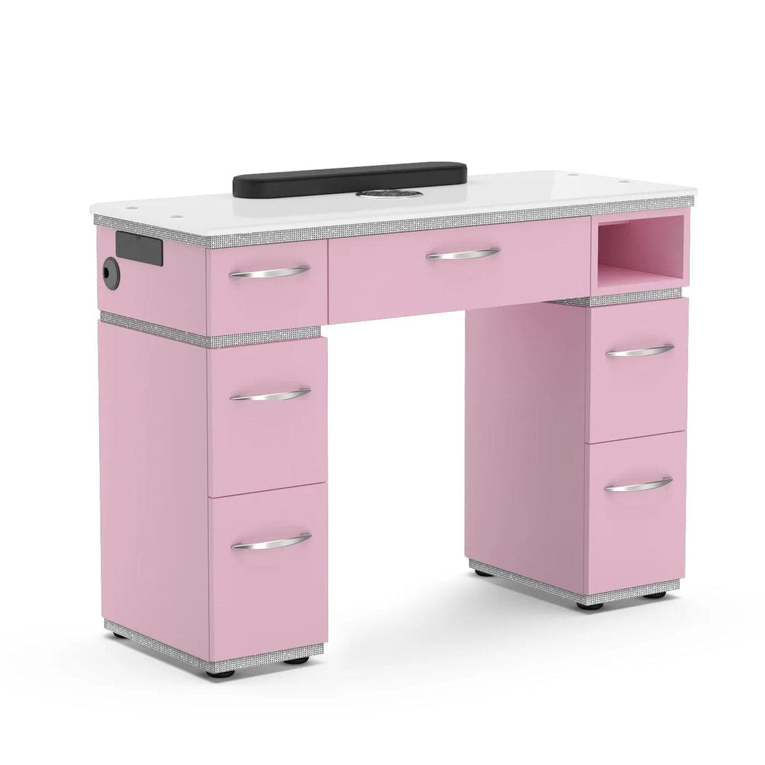 Lexor The MODEN™ Vented Manicure Table - VM313 Pink MODEN DSP-LXR-NTBL-VM313-PNK