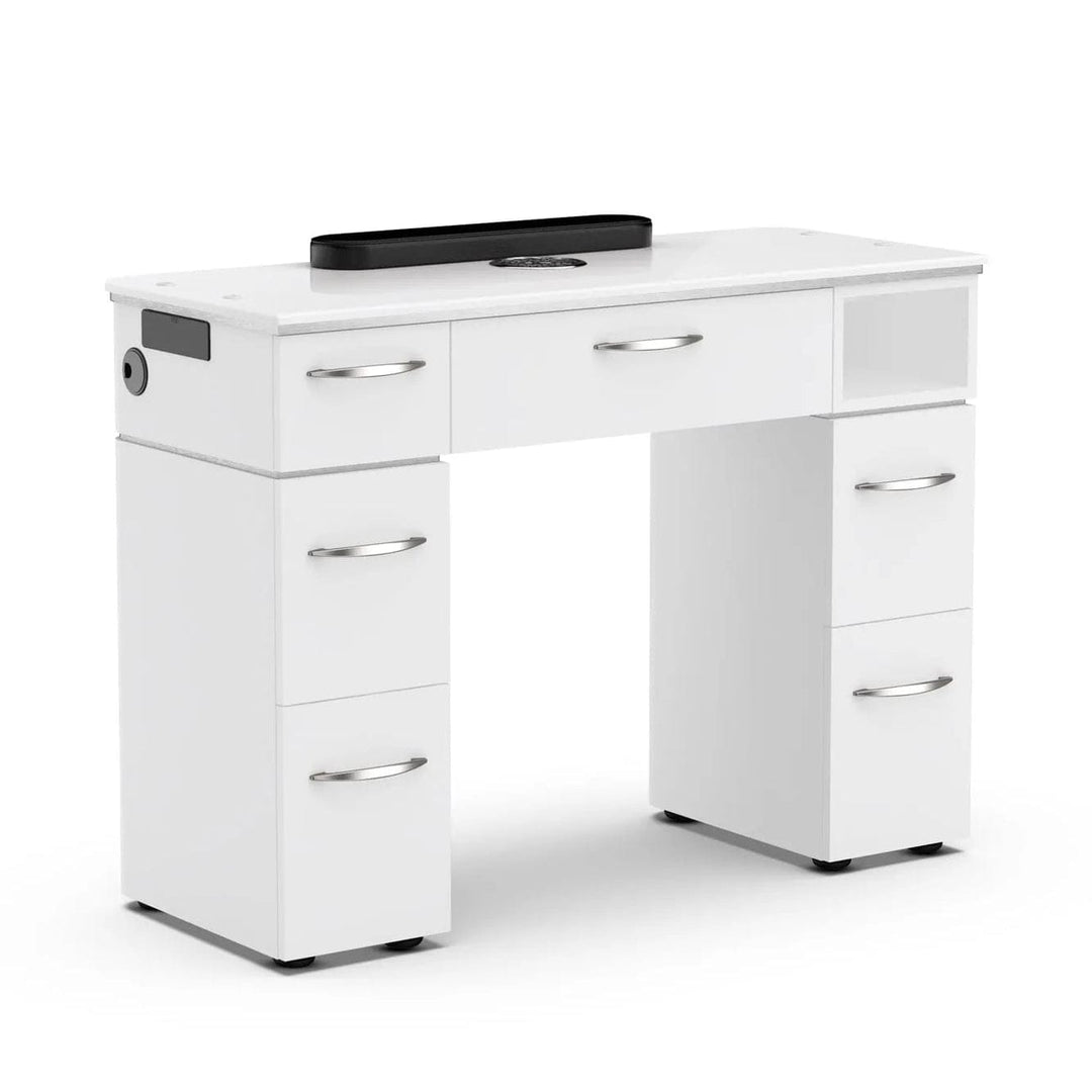 Lexor The MODEN™ Vented Manicure Table - VM313 White Pearl MODEN DSP-LXR-NTBL-VM313-WHT