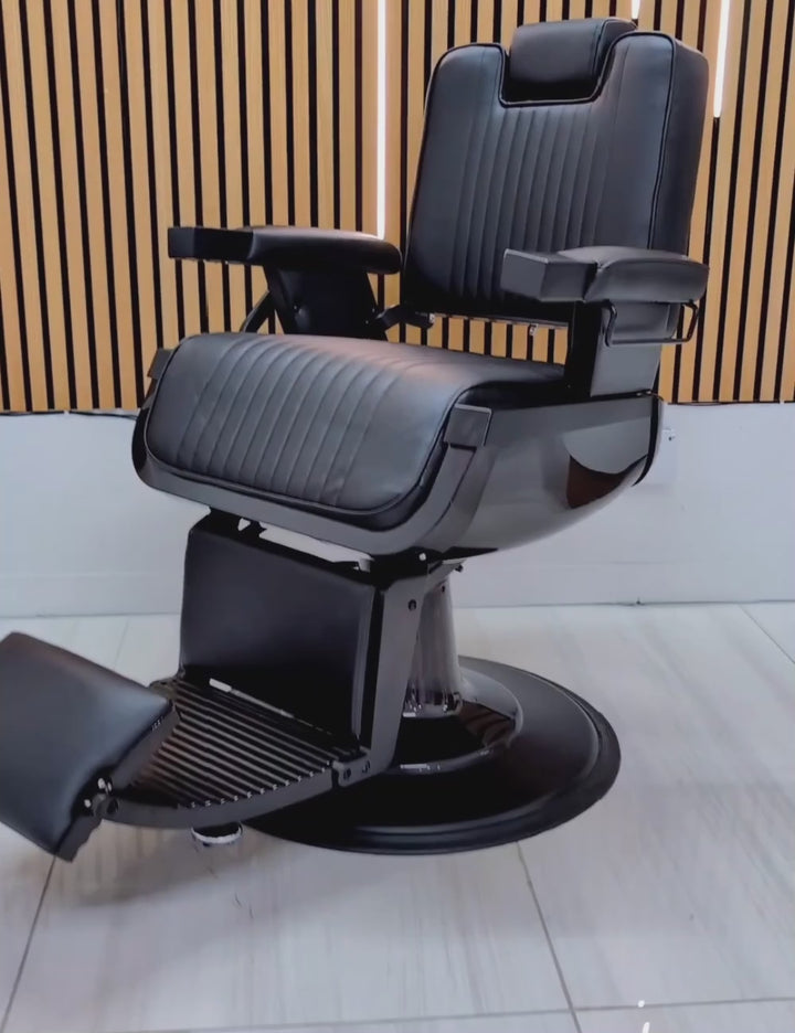 Silla de barbero SHERMAN con reposacabezas empotrado