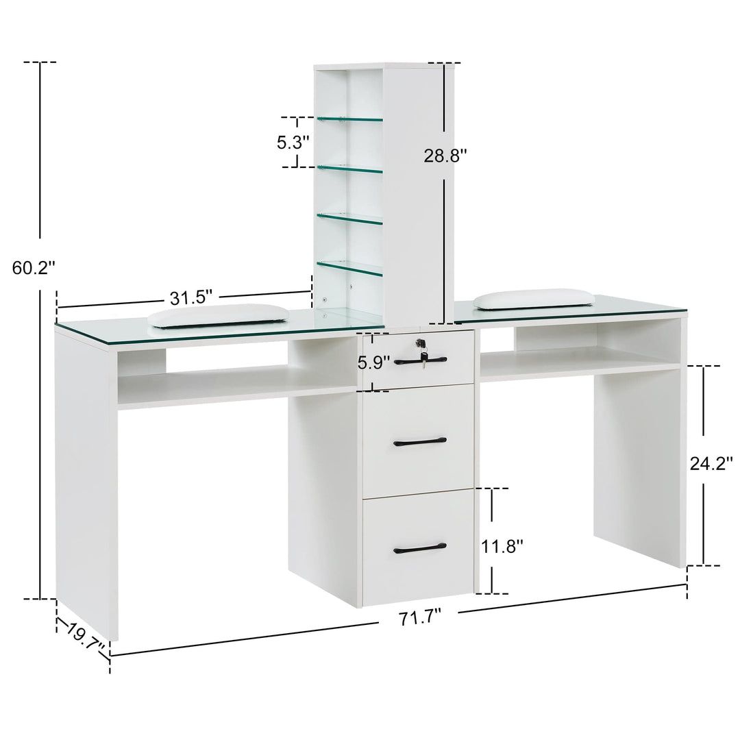 Brooks Salon Furnishing Dual Elegance Manicure Station