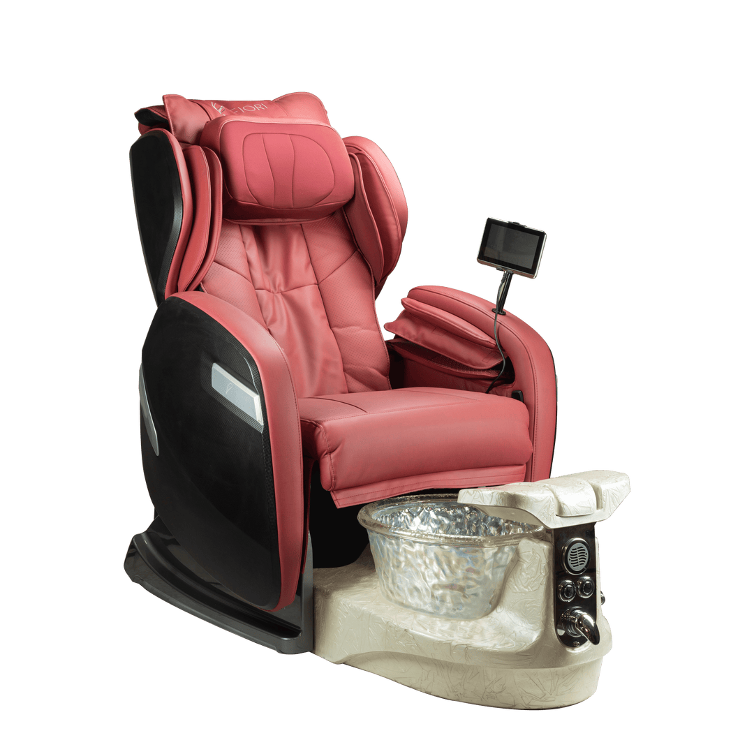 WS Nails Fiori 9000 Pedicure Spa Fi9-Red / Fi9-Satin Lvory Crystal / Yes