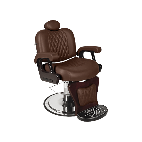 Keller International Commander II Barber Chair Wallaby Chocolate DSP-KEL-BBCHR-Y-C9060
