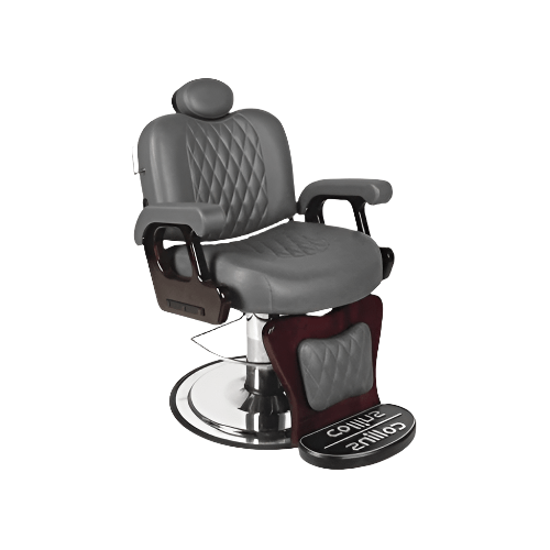 Keller International Commander II Barber Chair Wallaby Grey DSP-KEL-BBCHR-Y-C9060