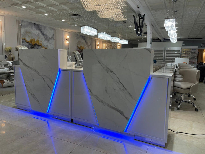 LUX SPA Lux V550 Reception Front Desk Marble Design With Led