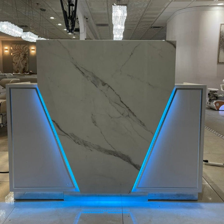 LUX SPA Lux V550 Reception Front Desk Marble Design With Led