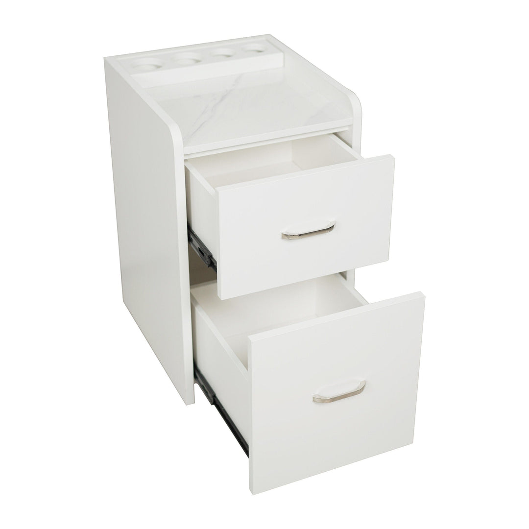 LUX SPA Lux Rollable Pedicart With Marble Top DSP-LUX-NTRLY-LUX_Granite_Pedicart