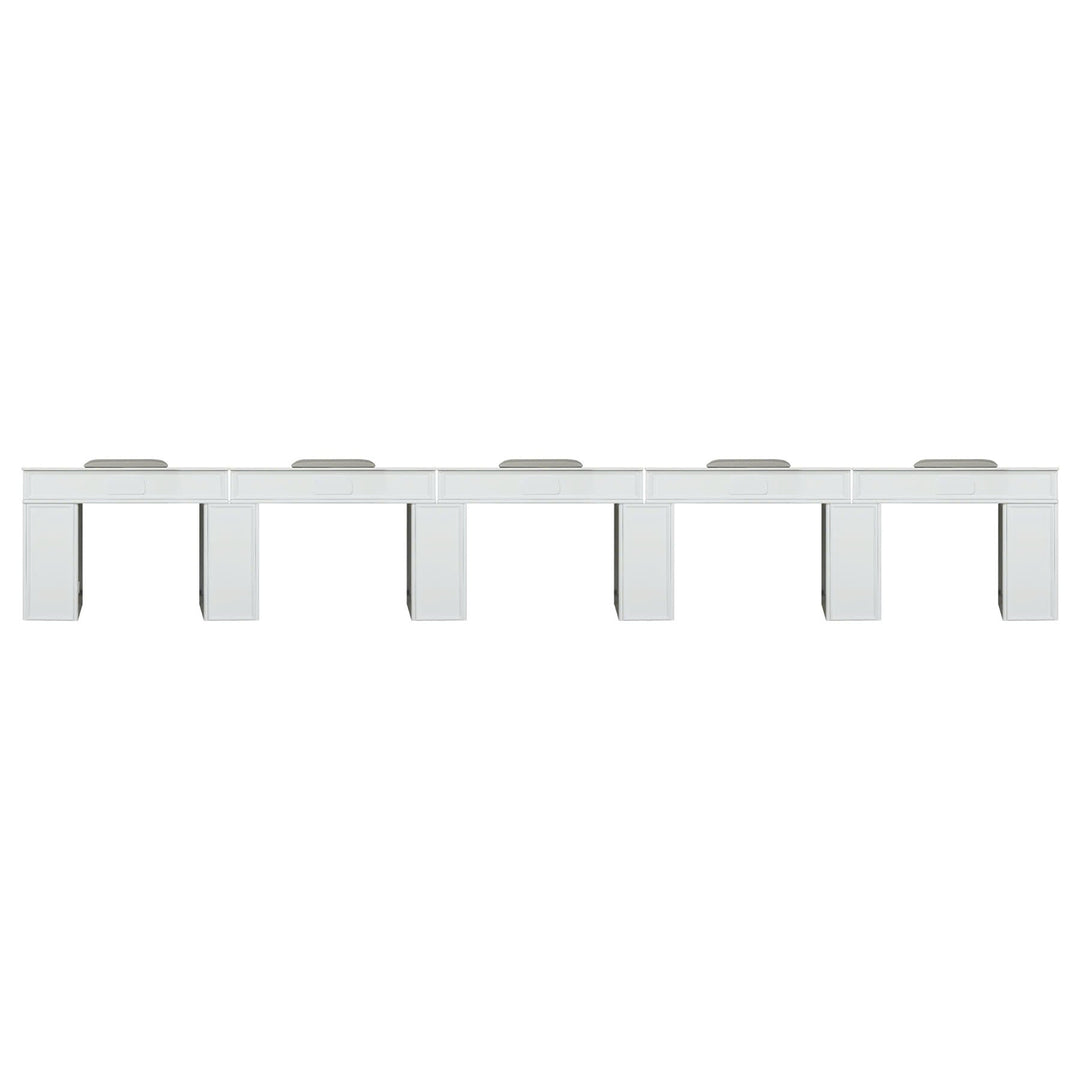 LUX SPA LUX N146 Multi-Section Manicure Nail Table 5 Sections DSP-LUX-NTBL-LUXN146-MUL-5