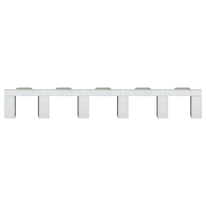 LUX SPA LUX N146 Multi-Section Manicure Nail Table 5 Sections DSP-LUX-NTBL-LUXN146-MUL-5
