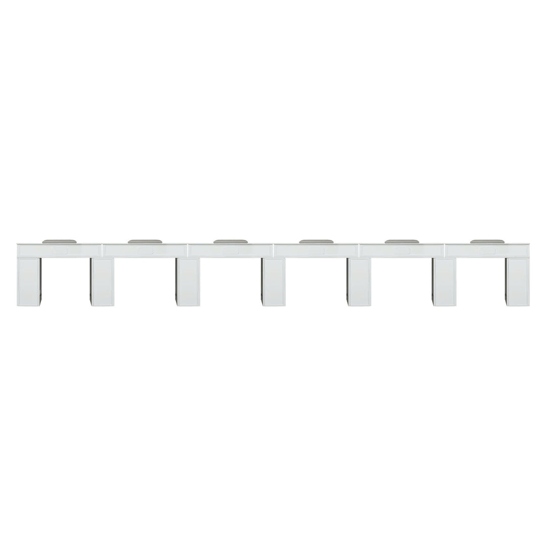 LUX SPA LUX N146 Multi-Section Manicure Nail Table 6 Sections DSP-LUX-NTBL-LUXN146-MUL-6