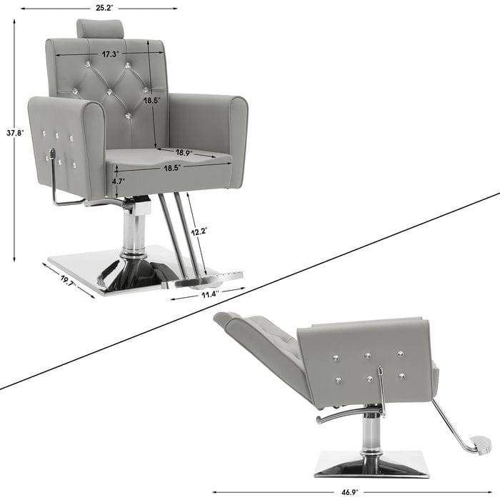 BarberPub Classic Recliner Barber Chair