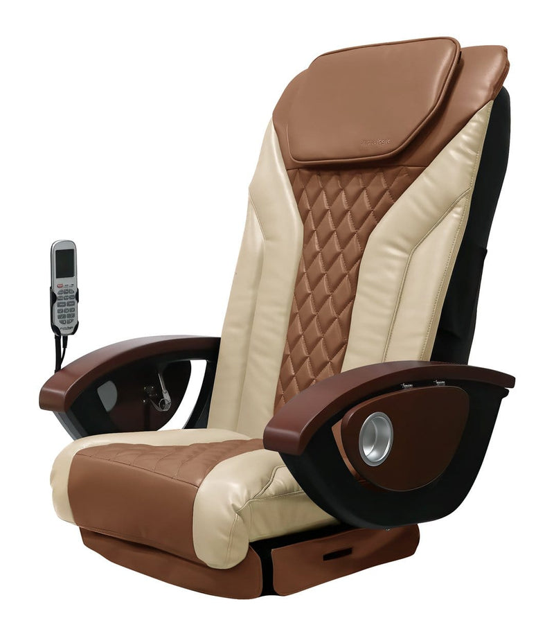 Mayakoba SHIATSULOGIC EX-R Pedicure Massage Chair Vibration Cushion Cover Set (cover set only, w/o chair) Sand and Cappuccino EXR KAN-TCHRCVR-20-V-SDCPO