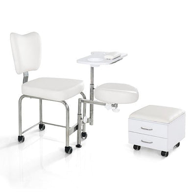 Beauty-Ace 2 IN 1 Compact Mobile Manicure Pedicure Chair, Nail Salon Station BA3506