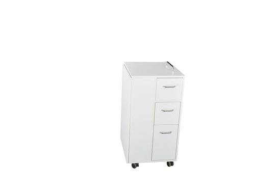 Beauty-Ace Compact Folding Manicure Table with Cabinet Storage (White) BA3902 FF-DPI-NTBL-3902-WHT