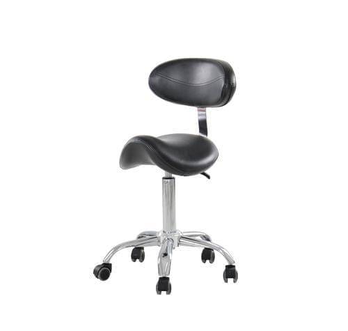 Silla giratoria para salón de belleza Saddle con respaldo BA9938