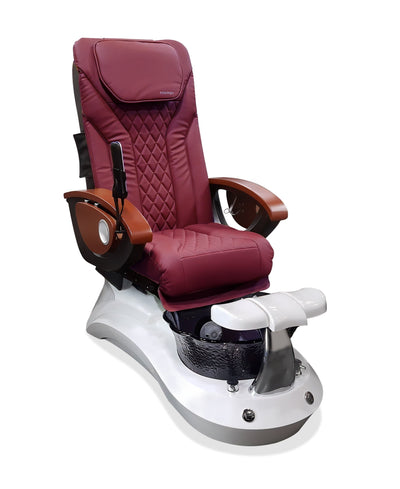 Mayakoba LOTUS II Shiatsulogic EX-R Pedicure Chair Burgundy EXR / White and Black Lotus II AYC-SPA-LOTUS-2-EXR-839WHTBLK-20VBG