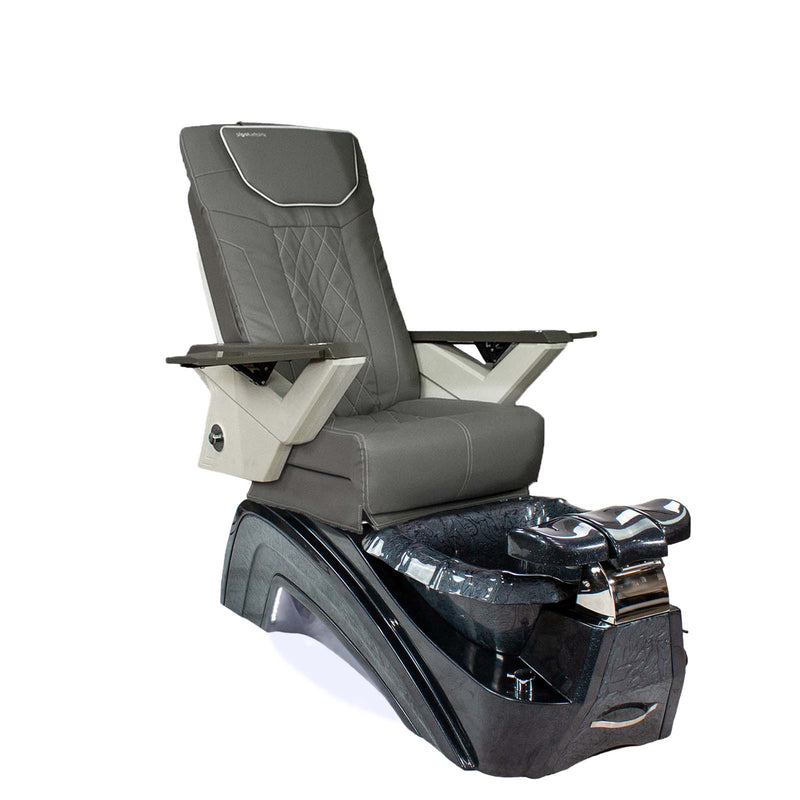 Mayakoba Fedora II Pedicure Spa Chair - Shiatsulogic FX Grey FX / Black Fedora II