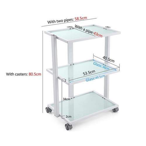 TatArtist Glass Top Beauty Facial Trolley BA6037