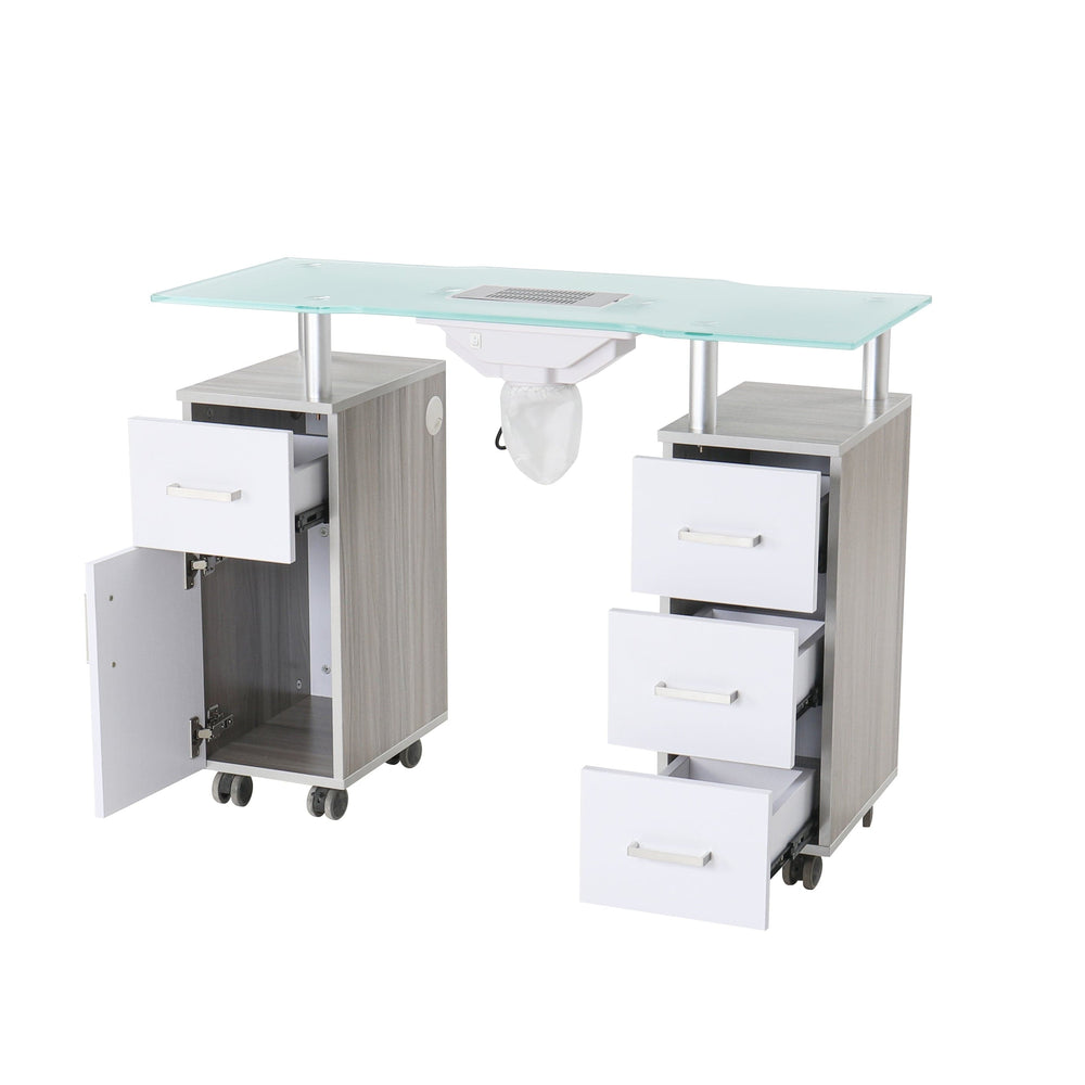 Mesa de manicura Glasgow con ventilador