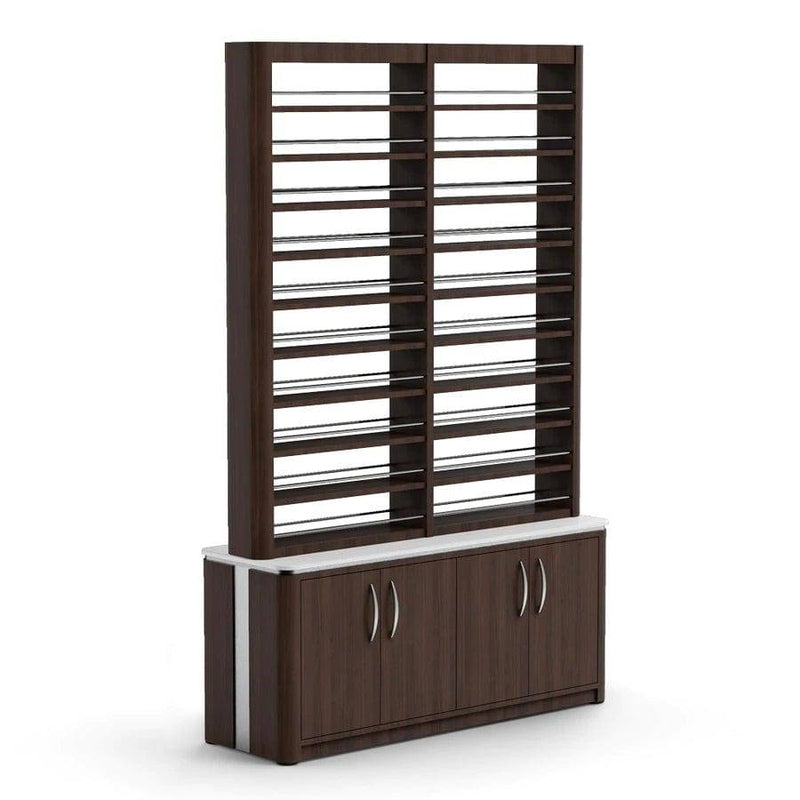 Lexor The MODEN™ Double Polish Rack with Storage VM840 Dark Walnut MODEN FF-LXR-NPORK-VM840