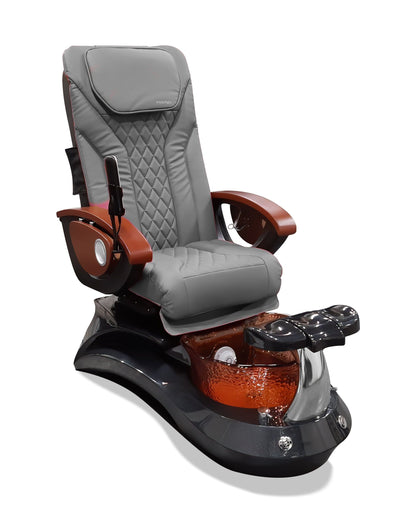 Mayakoba LOTUS II Shiatsulogic EX-R Pedicure Chair Grey EXR / Black and Gold Lotus II AYC-SPA-LOTUS-2-EXR-839BLKGLD-20VGY