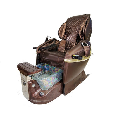 Diva Diva Deluxe Spa Pedicure Chair with Free Pedicure Stool Coffee / Coffee / Crystal FF-DIV-SPA-CFE
