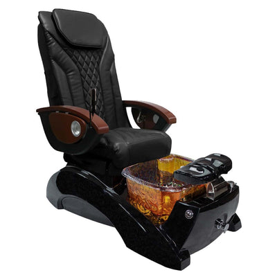 Mayakoba FLORENCE Pedicure Spa Chair - Shiatsulogic EX-R Black EXR / Black and Gold Florence AYC-SPA-FLORENCE-EXR-033BLKGLD-20VBLK