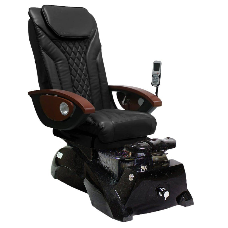 Mayakoba Florence Pedicure Spa Chair - Shiatsulogic EX-R Black EXR / Black and Black Florence AYC-SPA-FLORENCE-EX-033BLK-16VBLK