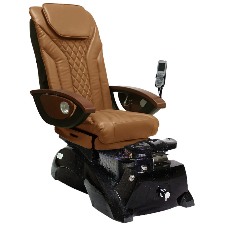 Mayakoba Florence Pedicure Spa Chair - Shiatsulogic EX-R Cappuccino EXR / Black and Black Florence AYC-SPA-FLORENCE-EX-033BLK-16VCPO