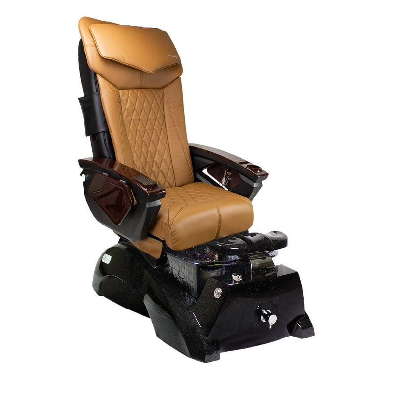 Mayakoba FLORENCE Shiatsulogic LX Pedicure Chair Cappuccino LX / Black and Black Florence AYC-SPA-FLORENCE-LX-033BLK-18VCPO