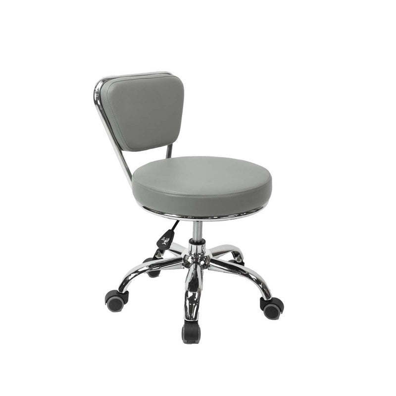 Mayakoba Short Pedicure Technician Stool - The Dayton Grey Dayton LGR-PDSTL-10312-GY