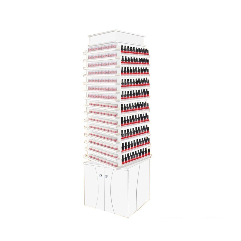 Mayakoba SONOMA 360-Degree Swivel Nail Polish & Powder Display Shelf (Double Shelves) JAT-NPORK-3523-KIT