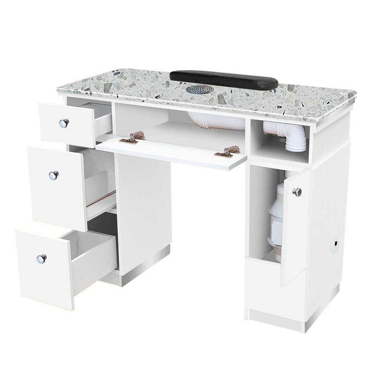 Mayakoba NAPA Manicure Table w/ Ventilation System JAT-NTBL-112-WTSL-KIT
