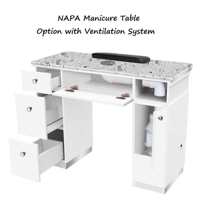 Mayakoba NAPA Manicure Table JAT-NTBL-111-WTSL-KIT