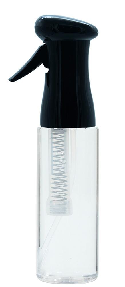 Keen Essentials Continuous Mist Spray Bottle For Hair, 12.2 Oz (Black, White and Clear Bottle)