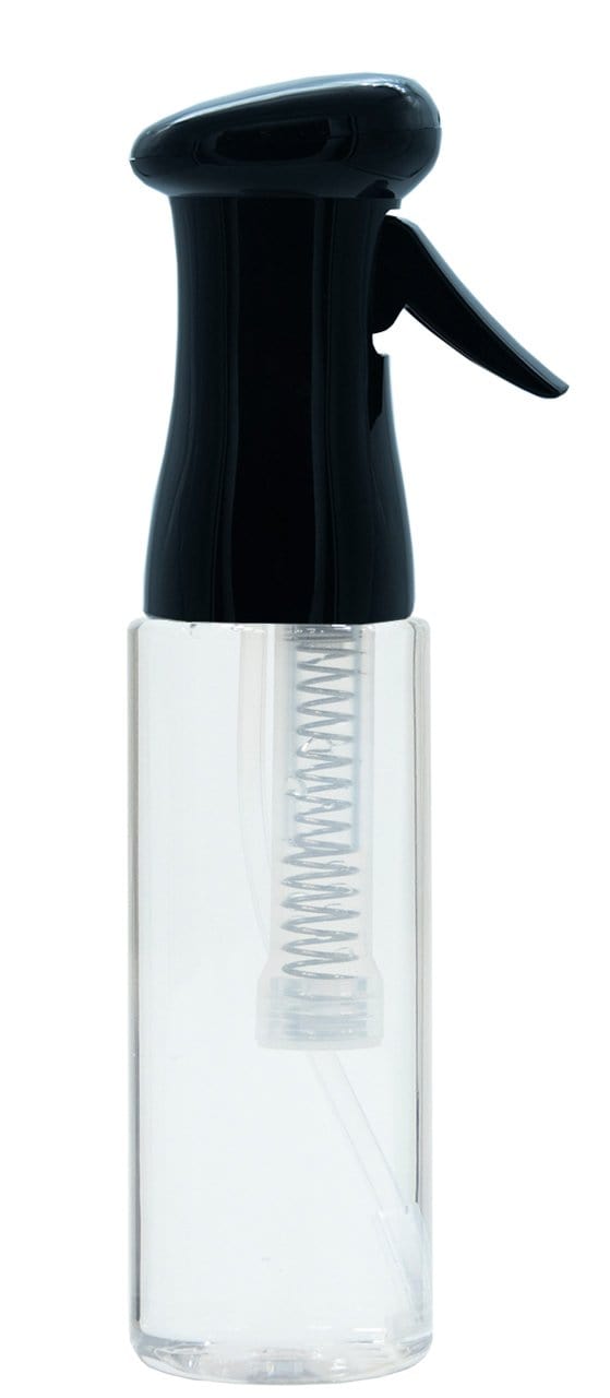 Keen Essentials Continuous Mist Spray Bottle For Hair, 12.2 Oz (Black, White and Clear Bottle) Black/Clear JMA-BTL-001-CLRBLK