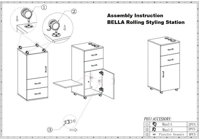 Berkeley BELLA Rolling Styling Station