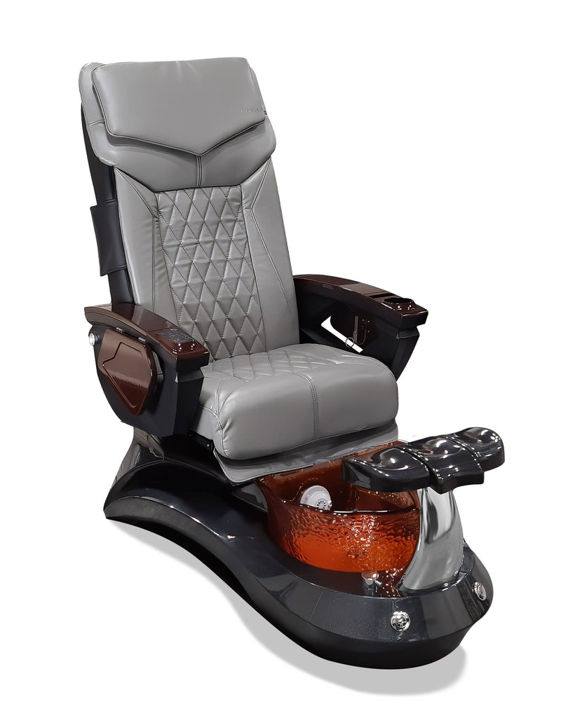 Mayakoba LOTUS II Shiatsulogic LX Pedicure Chair Grey LX / Black and Gold Lotus II AYC-SPA-LOTUS-2-LX-839BLKGLD-18VGY