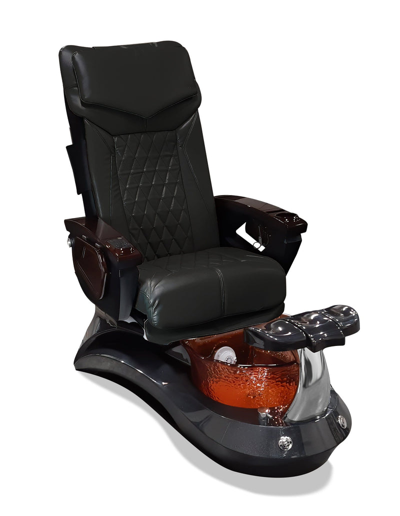 Mayakoba LOTUS II Shiatsulogic LX Pedicure Chair Black LX / Black and Gold Lotus II AYC-SPA-LOTUS-2-LX-839BLKGLD-18VBLK