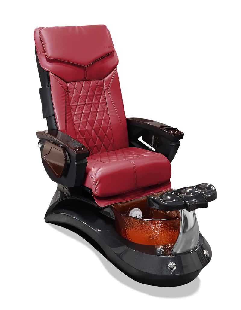 Mayakoba LOTUS II Shiatsulogic LX Pedicure Chair Deep Red LX / Black and Gold Lotus II AYC-SPA-LOTUS-2-LX-839BLKGLD-18VRD