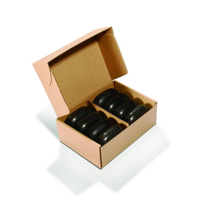 Dermalogic Hot Basalt Massage Stone (3.25" x 2.5") 8-Pack MU8-NOV-MSTN-2