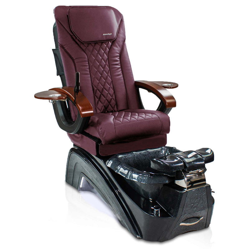 Mayakoba Arrojo II Pedicure Spa Chair - Shiatsulogic EX-R Burgundy EXR