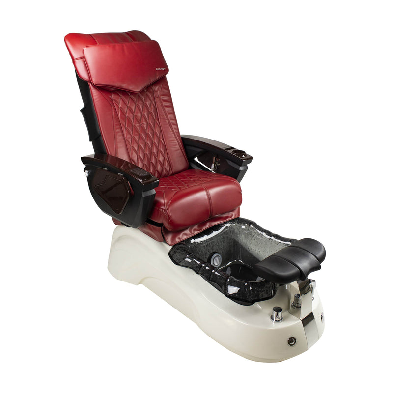 Mayakoba SIENA Shiatsulogic LX Pedicure Chair Deep Red LX / White and Black Siena AYC-SPA-SIENA-LX1807-817WHTBLK-18VRD