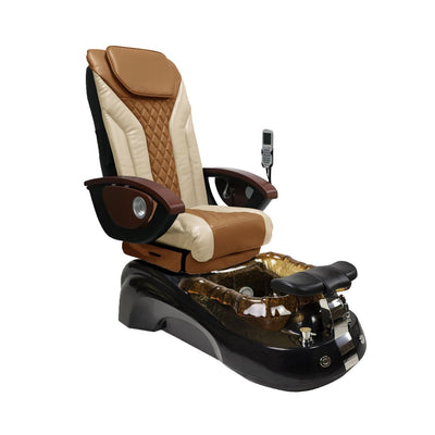 Mayakoba SIENA Shiatsulogic EX-R Pedicure Chair Sand and Cappuccino EXR / Black and Gold Siena AYC-SPA-SIENA-EXR2007-817BLKGLD-20VSDCPO