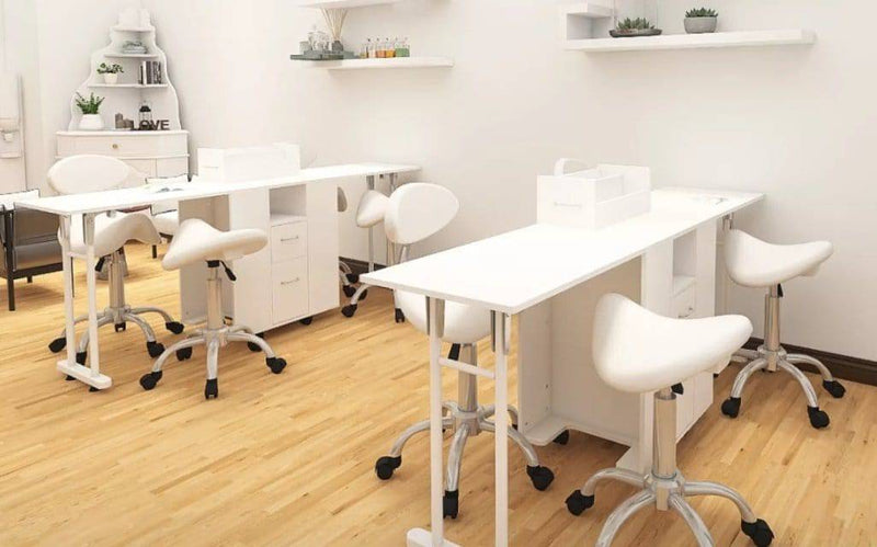 Beauty-Ace Mesa Folding Extended Manicure Station (White) FF-DPI-NTBL-3903-WHT