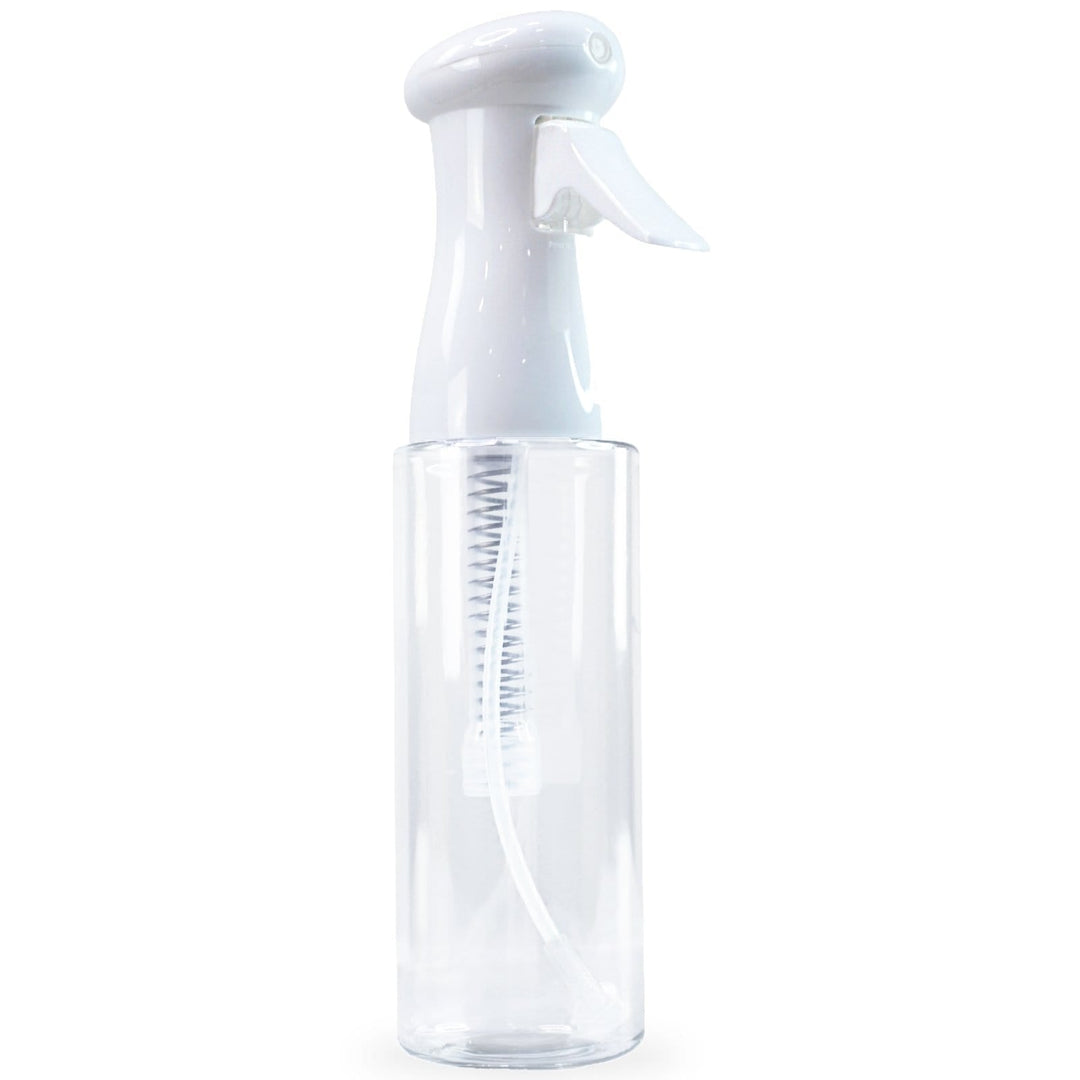 Keen Essentials Continuous Mist Spray Bottle For Hair, 12.2 Oz (Black, White and Clear Bottle)